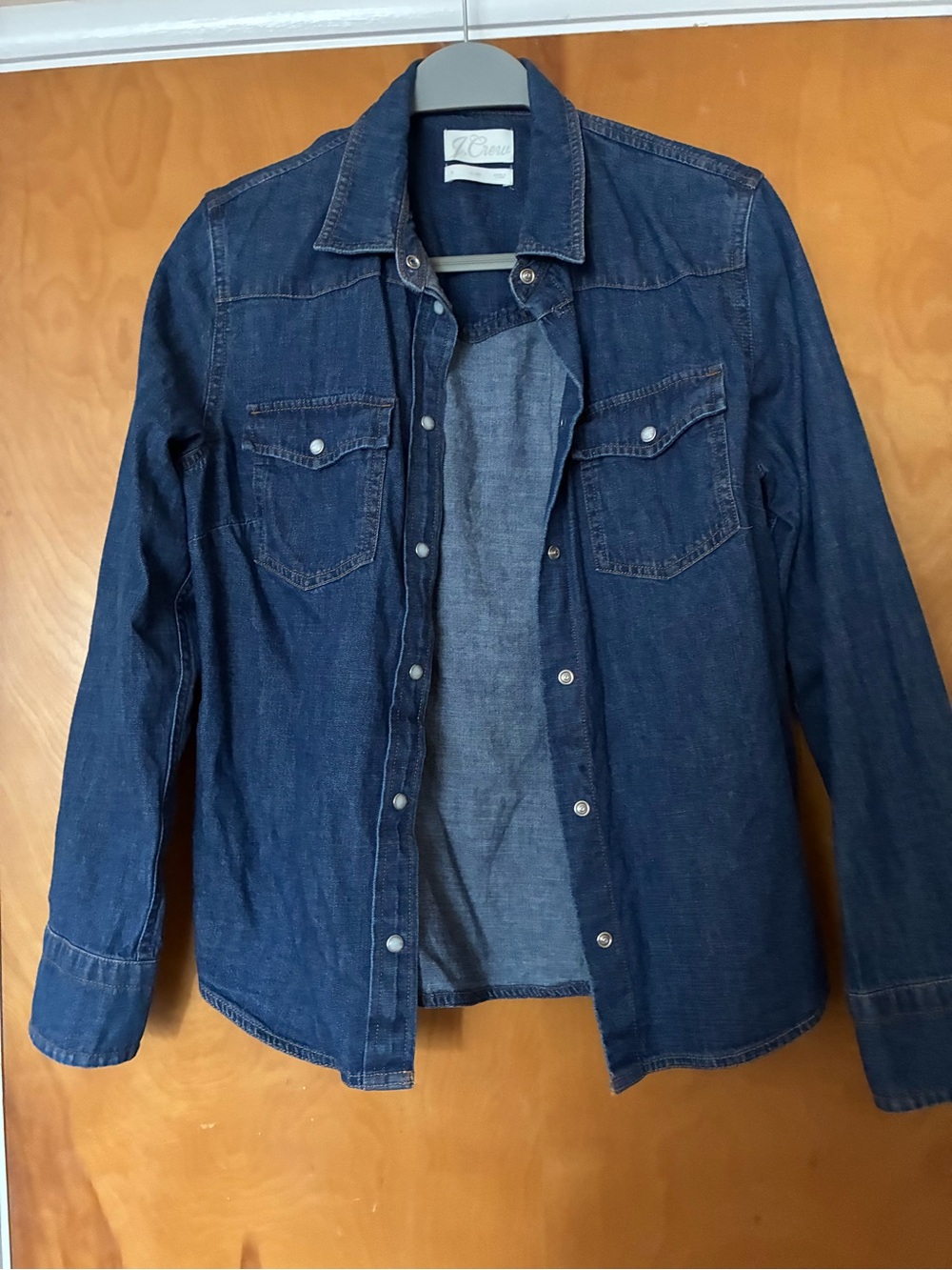 J.Crew denim chambray button down shirt FLAW